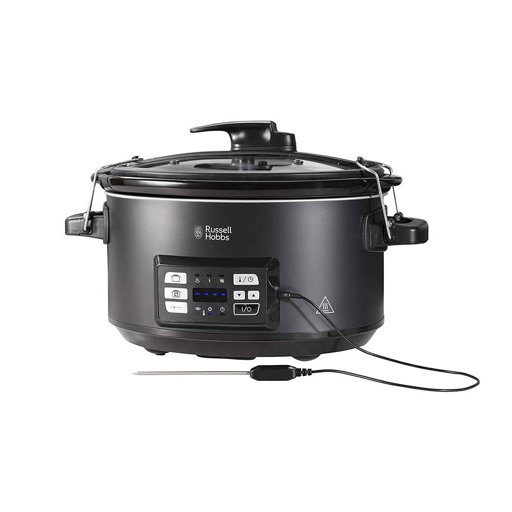 Russell Hobbs Sous Vide Slow Cooker With Meat Thermometer 350W 6.5 Litre - Black