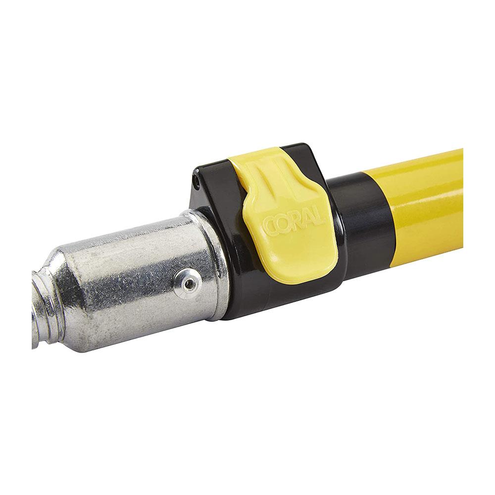 Coral Shurglide Telescopic Extension Pole With Latest Flip-Cam Lock 0.9-1.8M / 3-6FT - Yellow/Black