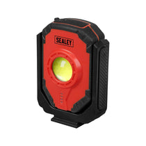 Sealey LED Rechargeable Worklight 15W COB 1000 Lumens - Black/Red