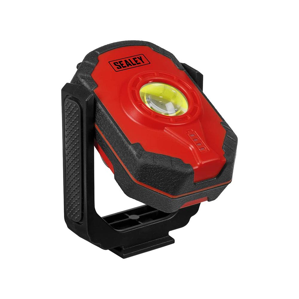 Sealey LED Rechargeable Worklight 15W COB 1000 Lumens - Black/Red