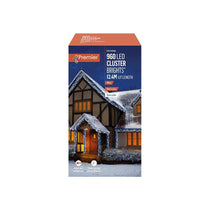Premier Christmas 960 Multi Action LED Cluster Lights With Timer White Outdoor Festive Lighting