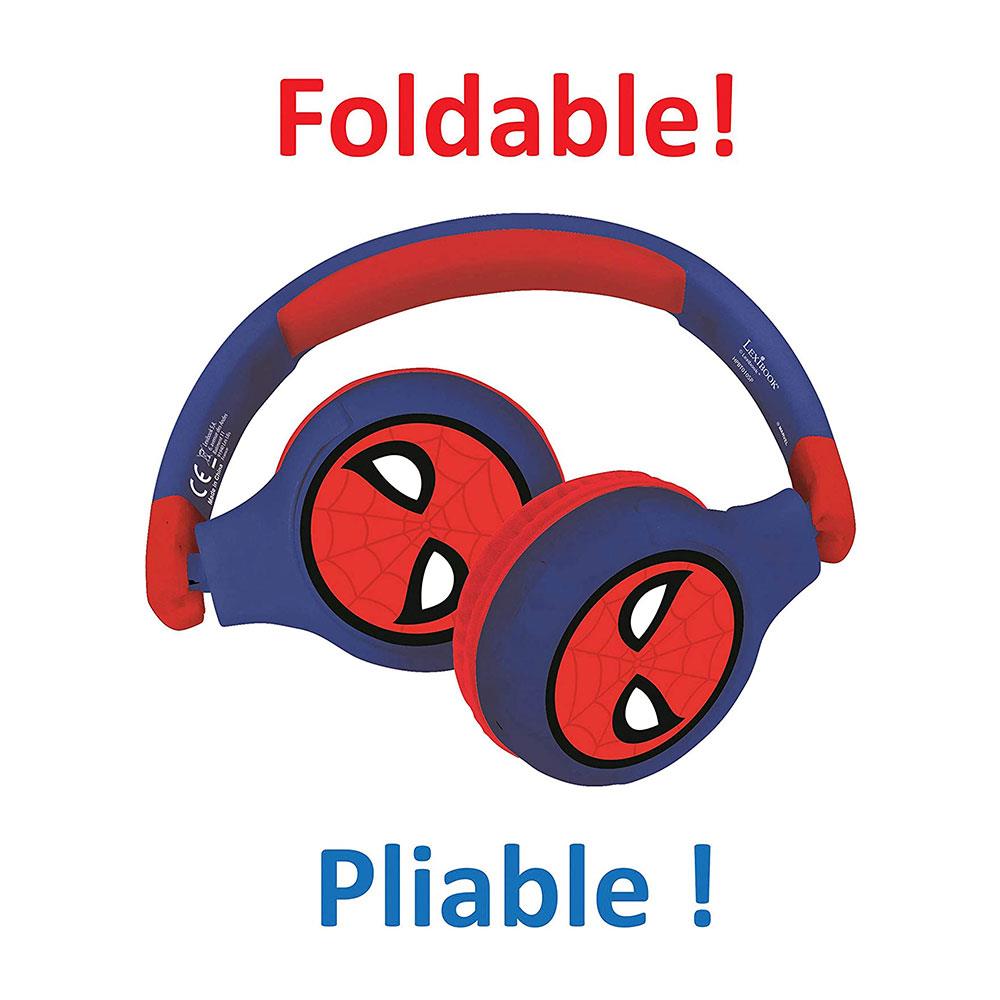 Lexibook Lexibook SpiderMan Bluetooth and Wired Foldable Kids Headphones Multicolour