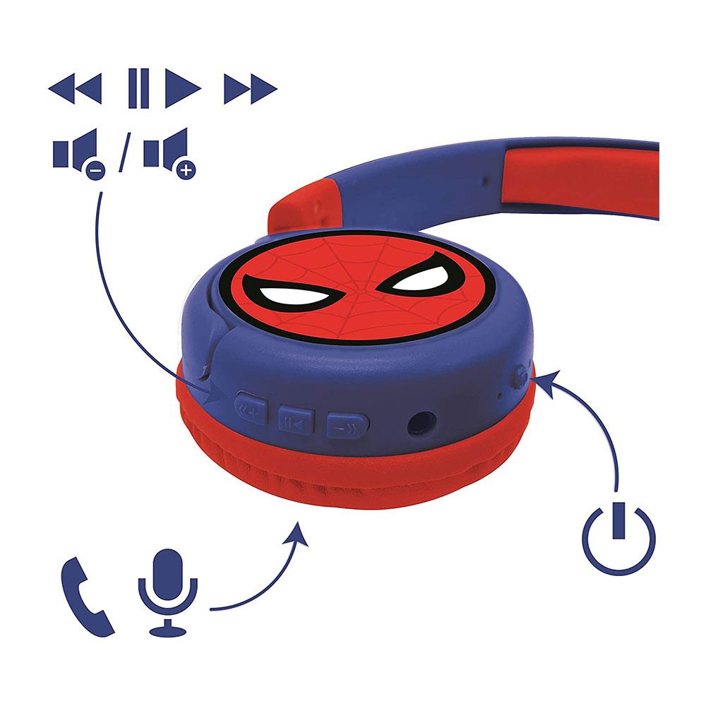 Lexibook Lexibook SpiderMan Bluetooth and Wired Foldable Kids Headphones Multicolour