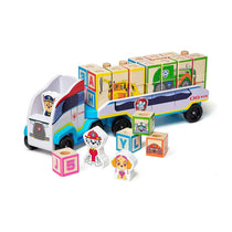 Melissa & Doug PAW Patrol Wooden ABC Block Truck Toy with Alphabet & Number Blocks Multicolour
