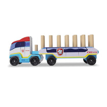 Melissa & Doug PAW Patrol Wooden ABC Block Truck Toy with Alphabet & Number Blocks Multicolour