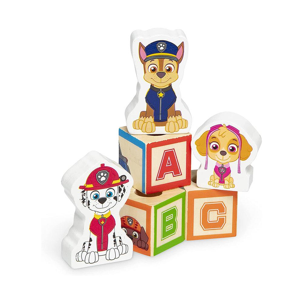 Melissa & Doug PAW Patrol Wooden ABC Block Truck Toy with Alphabet & Number Blocks Multicolour