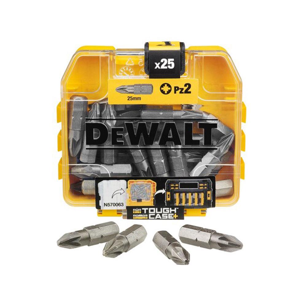 Dewalt PZ2 25mm Standard Tic Tac Screwdriver Bit Set With Flex Tough Case - 25 Piece