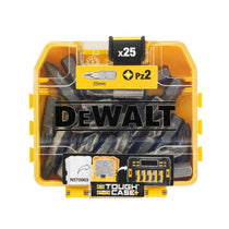 Dewalt PZ2 25mm Standard Tic Tac Screwdriver Bit Set With Flex Tough Case - 25 Piece