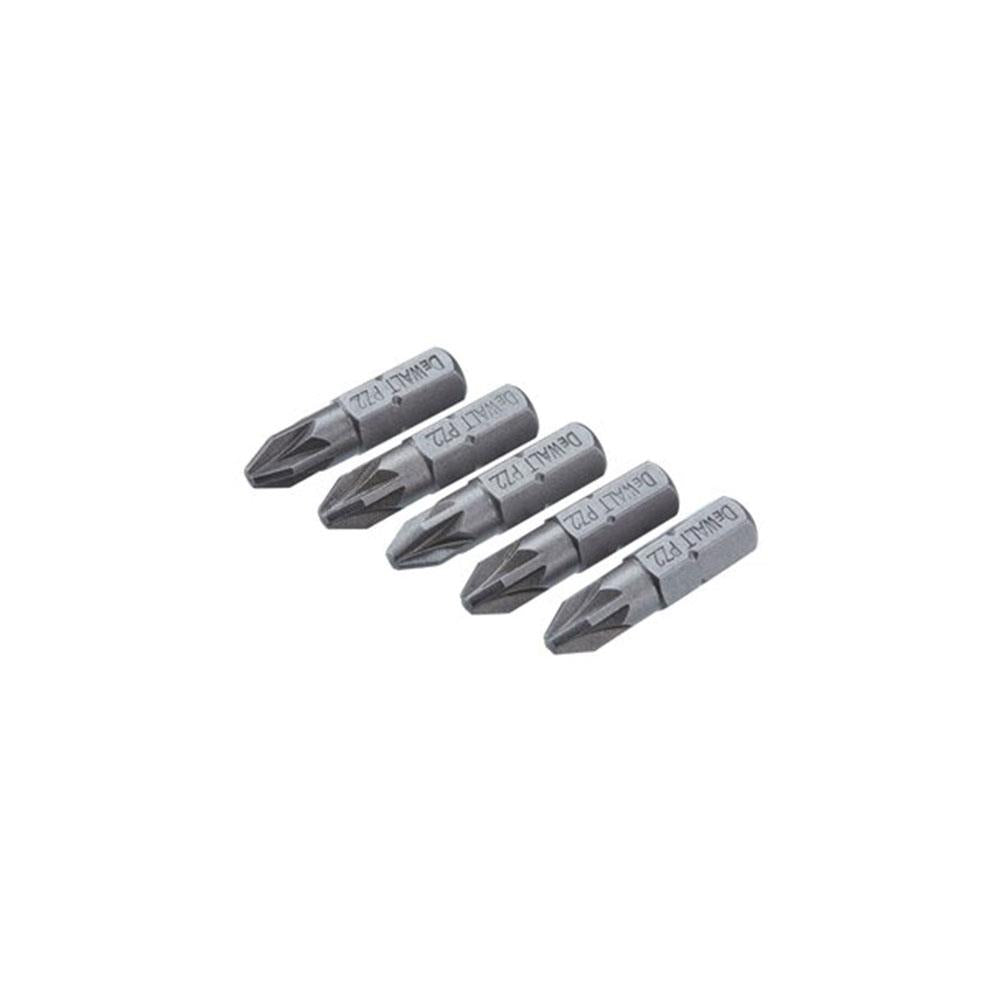 Dewalt PZ2 25mm Standard Tic Tac Screwdriver Bit Set With Flex Tough Case - 25 Piece