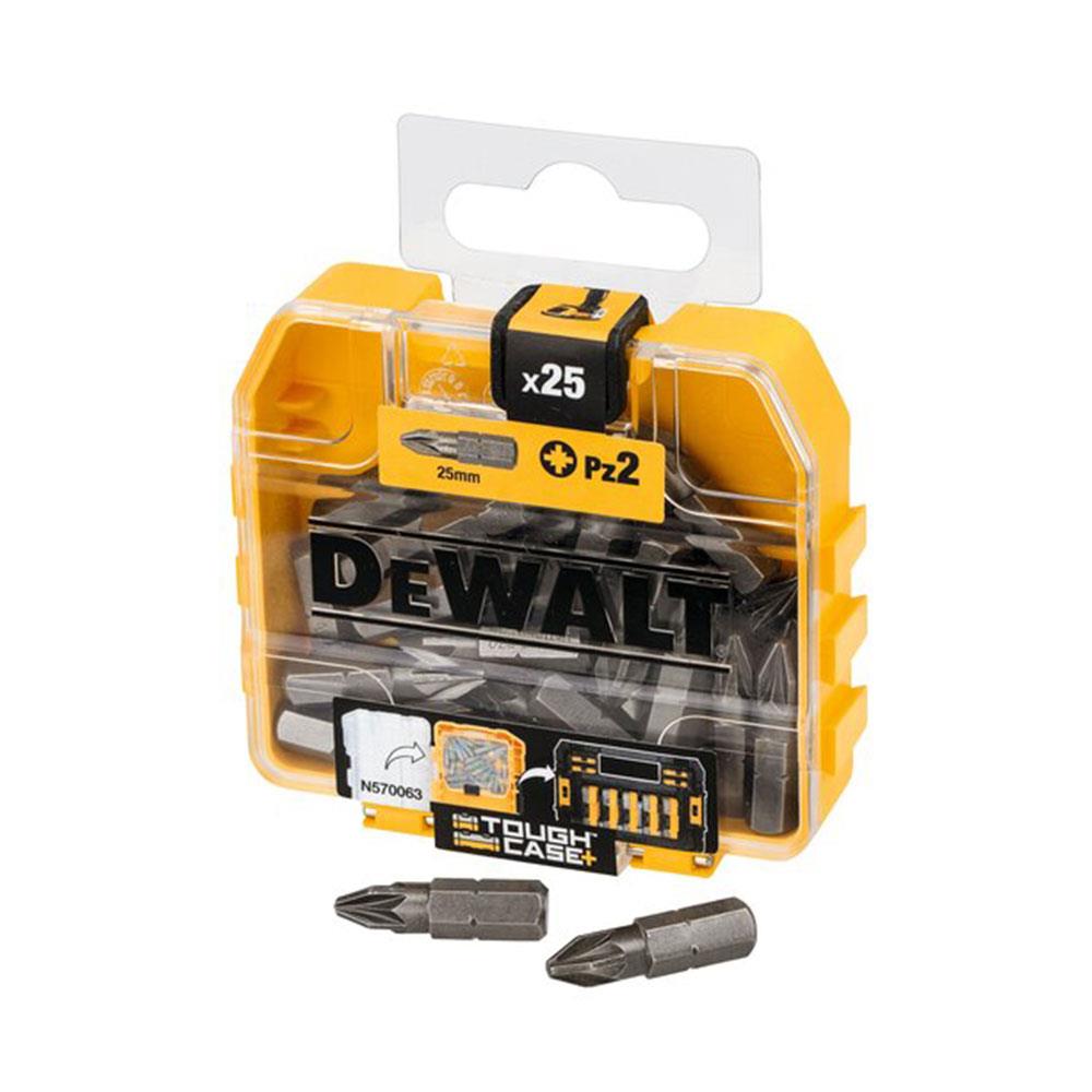 Dewalt PZ2 25mm Standard Tic Tac Screwdriver Bit Set With Flex Tough Case - 25 Piece