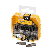 Dewalt PZ2 25mm Standard Tic Tac Screwdriver Bit Set With Flex Tough Case - 25 Piece