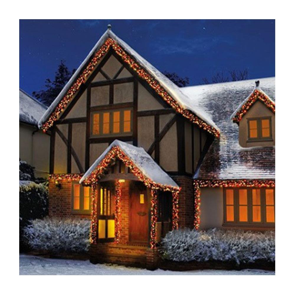 Premier Christmas 480 Multi Action LED Clusters Lights With Timer - Red & Vintage Gold Secondary image