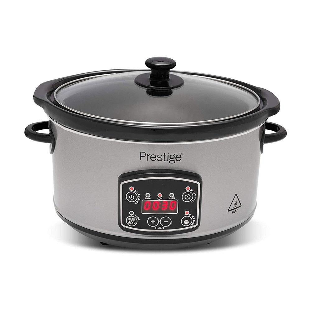 Prestige Digital Slow Cooker 5.6L Stainless Steel 300W Ceramic Pot Secondary image