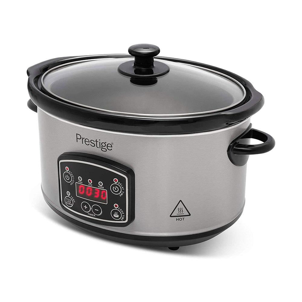 Prestige Digital Slow Cooker 5.6L Stainless Steel 300W Ceramic Pot