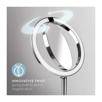 HoMedics Twist LED Beauty Mirror With Magnification Sensor Silver
