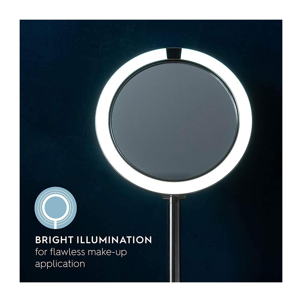 HoMedics Twist LED Beauty Mirror With Magnification Sensor Silver