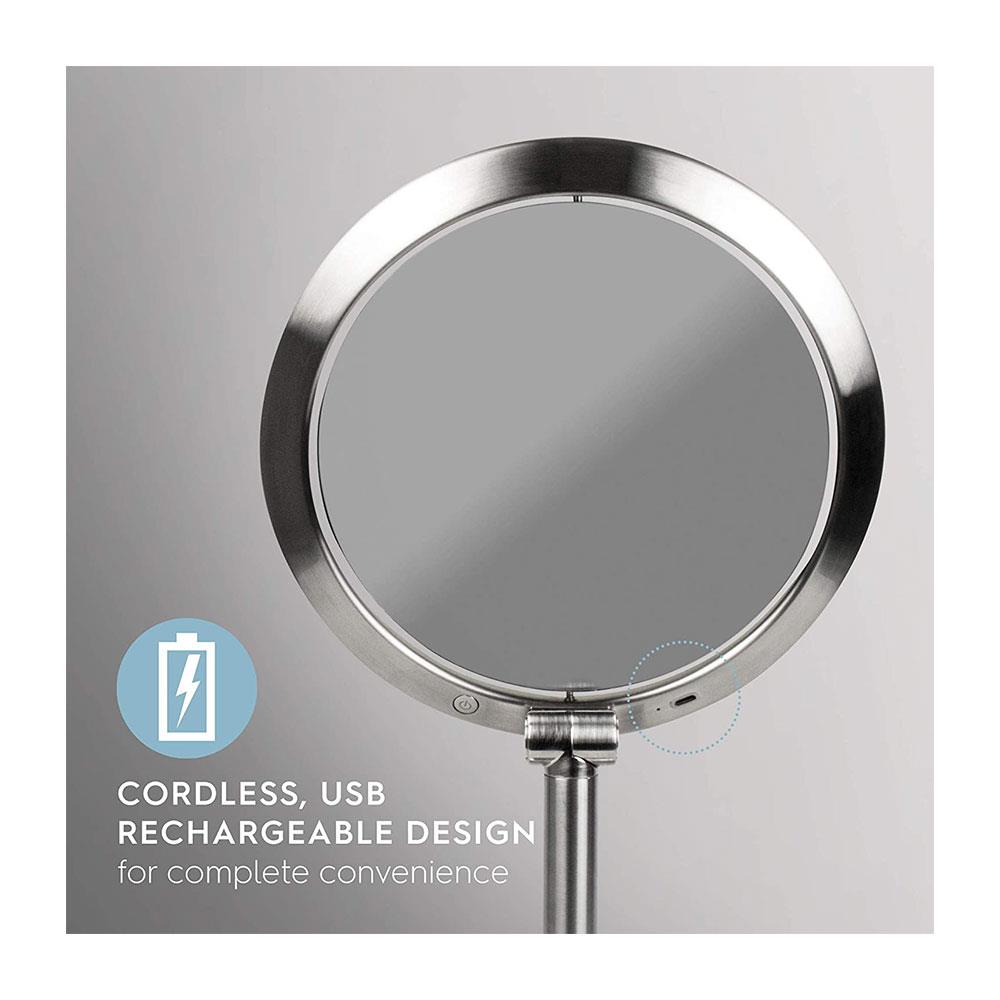 HoMedics Twist LED Beauty Mirror With Magnification Sensor Silver