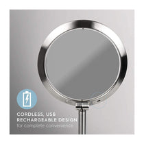 HoMedics Twist LED Beauty Mirror With Magnification Sensor Silver