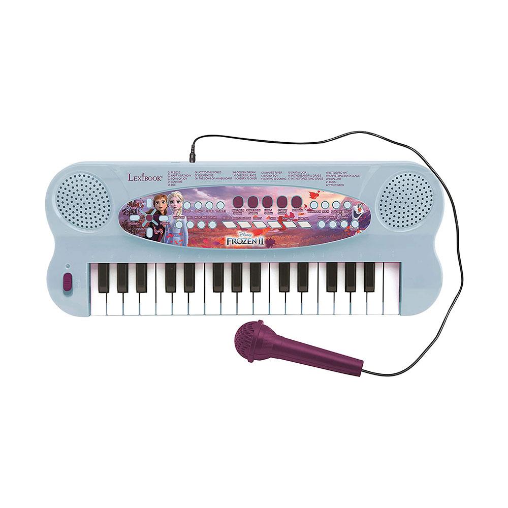 Lexibook Disney Frozen II Elsa Anna Olaf Electronic Keyboard With Mic And Line-In Cable 32 Keys Piano - Blue/Purple Main image