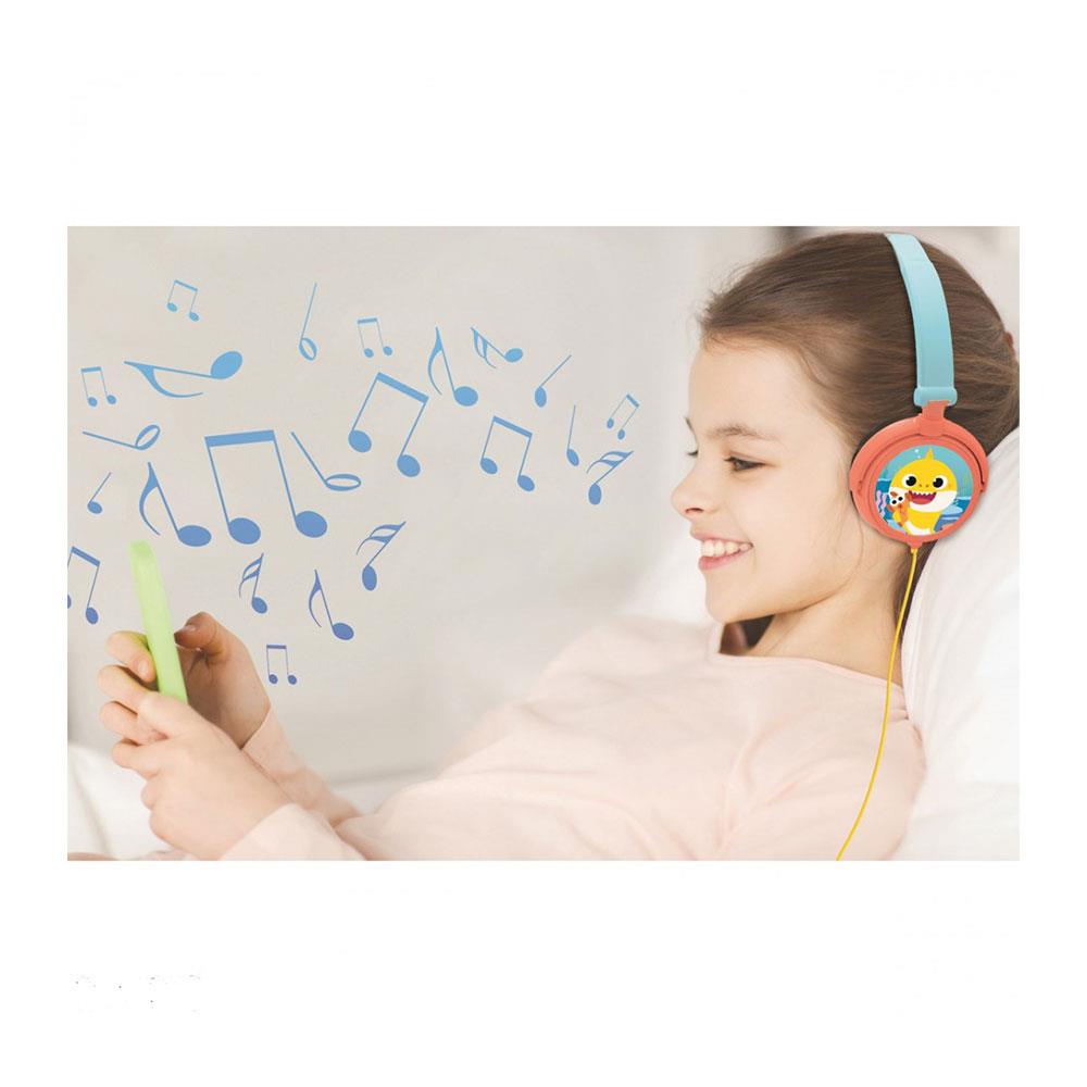 Lexibook Baby Shark Foldable Stereo Headphones With Volume Limiter - Multicolour