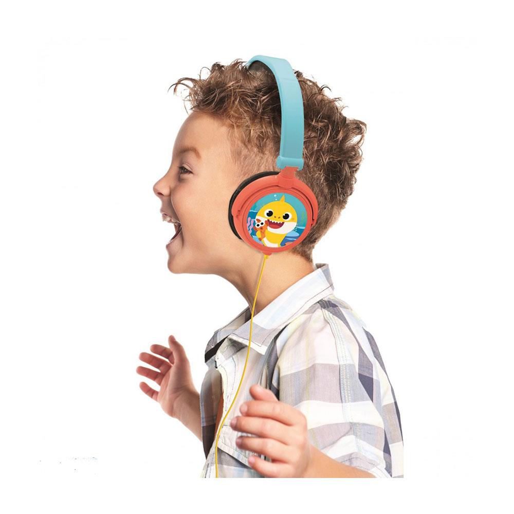 Lexibook Baby Shark Foldable Stereo Headphones With Volume Limiter - Multicolour