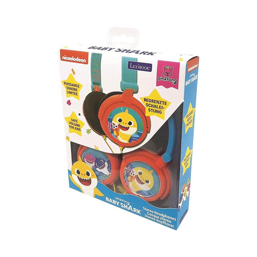 Lexibook Baby Shark Foldable Stereo Headphones With Volume Limiter - Multicolour