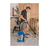 Draper Wet And Dry Vacuum Cleaner With 20 Litre Stainless Steel Tank And Accessories 1250W - Blue