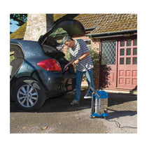 Draper Wet And Dry Vacuum Cleaner With 20 Litre Stainless Steel Tank And Accessories 1250W - Blue