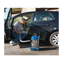 Draper Wet And Dry Vacuum Cleaner With 20 Litre Stainless Steel Tank And Accessories 1250W - Blue