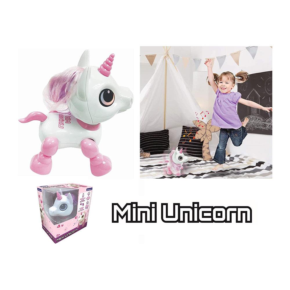 Interactive Power Mini Unicorn Robot Lexibook Sound Light Voice Repeating Toy for Kids
