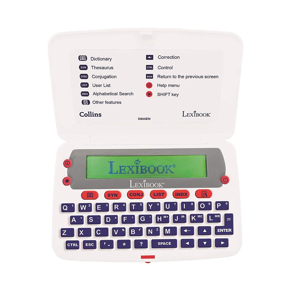 Lexibook Collins English Electronic Dictionary with Thesaurus and Conjugation Blue White Main image