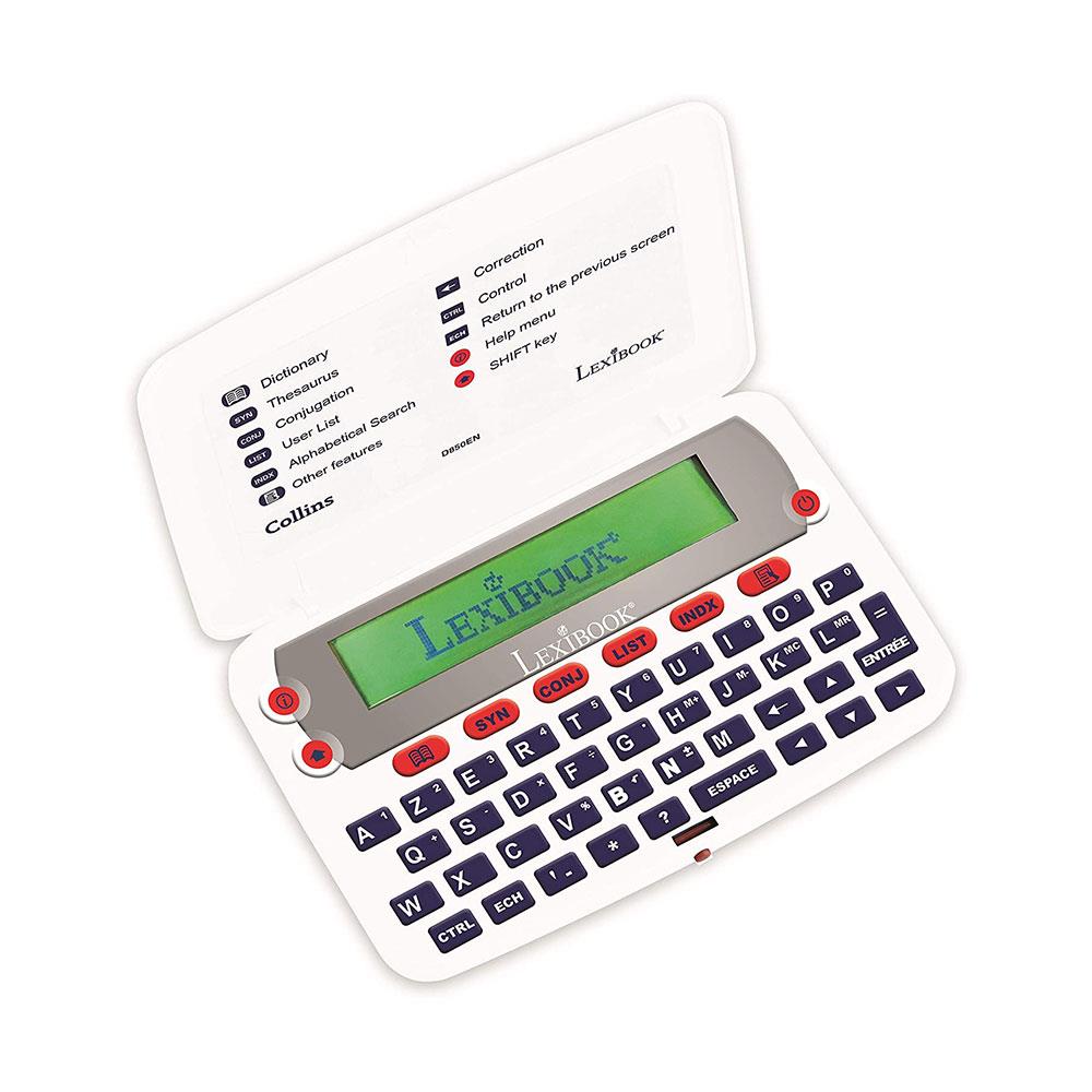 Lexibook Collins English Electronic Dictionary with Thesaurus and Conjugation Blue White