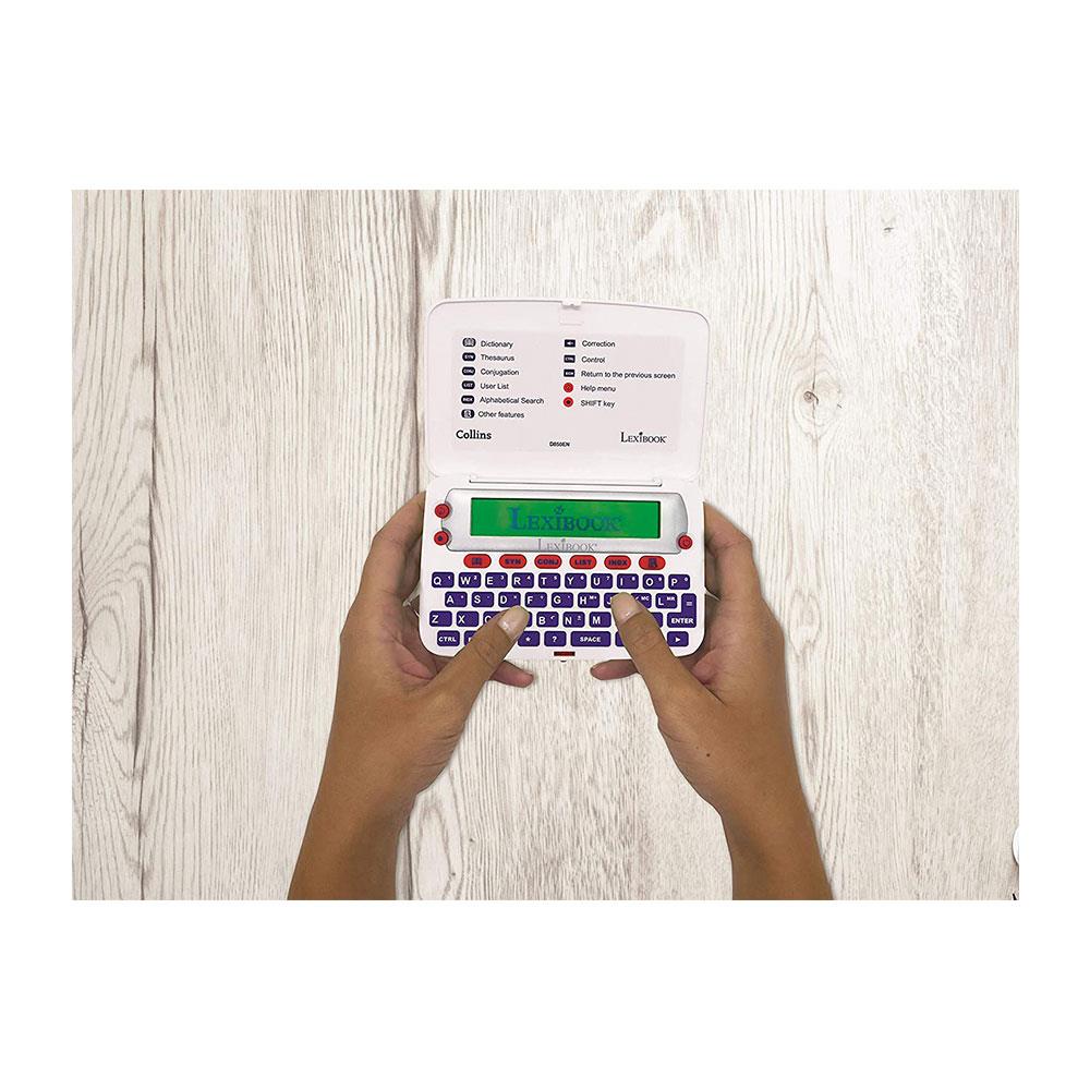 Lexibook Collins English Electronic Dictionary with Thesaurus and Conjugation Blue White