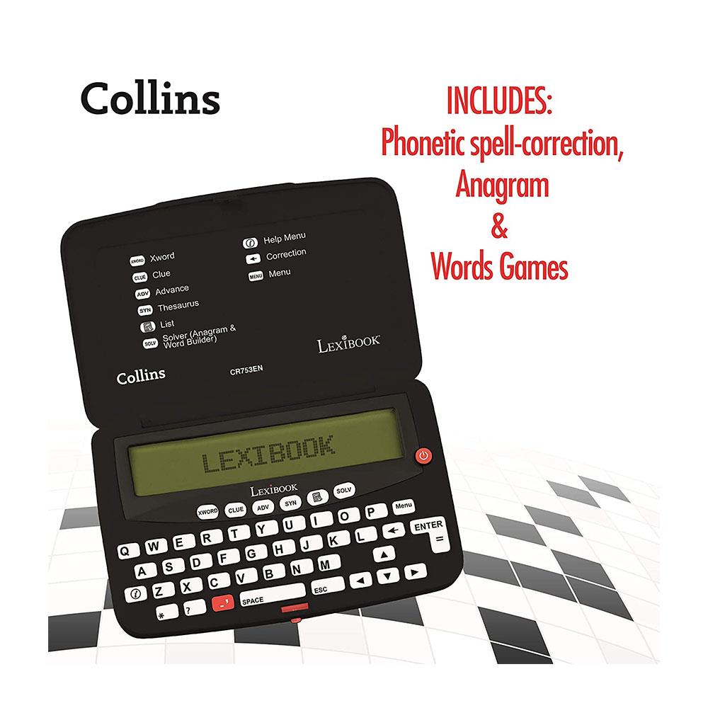 Lexibook Collins Crossword Solver Electronic Dictionary Calculator Black