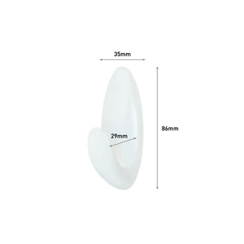 3M Command Bathroom Hooks Medium Frosted Damage-Free Wall Hooks 1.3kg Hold