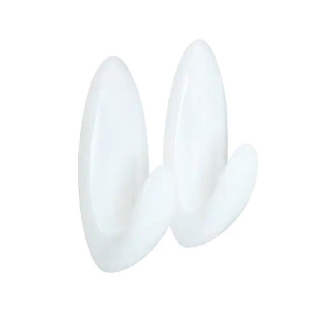 3M Command Bathroom Hooks Medium Frosted Damage-Free Wall Hooks 1.3kg Hold