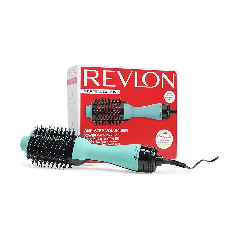 Revlon One-Step Hair Dryer and Volumiser Brush – New Teal Edition Ionic Hot Air Styling Tool EU Plug