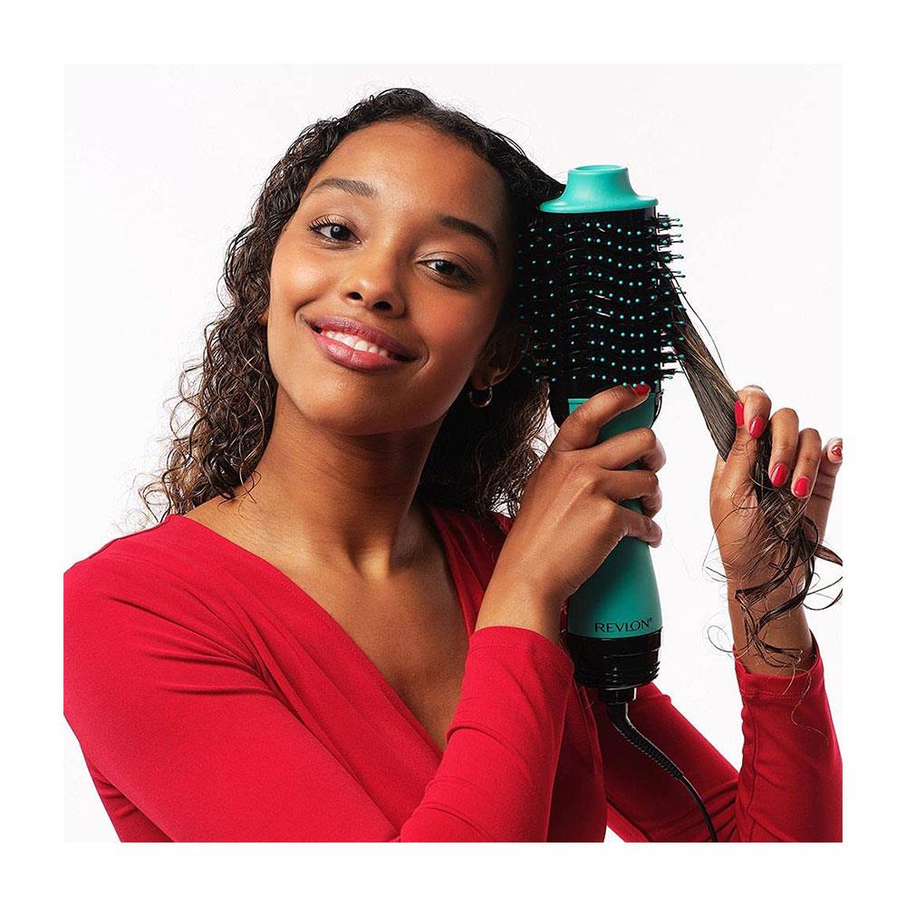 Revlon One-Step Hair Dryer and Volumiser Brush – New Teal Edition Ionic Hot Air Styling Tool EU Plug