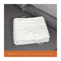 Lloytron STAYWARM Luxury King Electric Underblanket 130 x 120cm White 450gsm Polyester 2 Heat Settings
