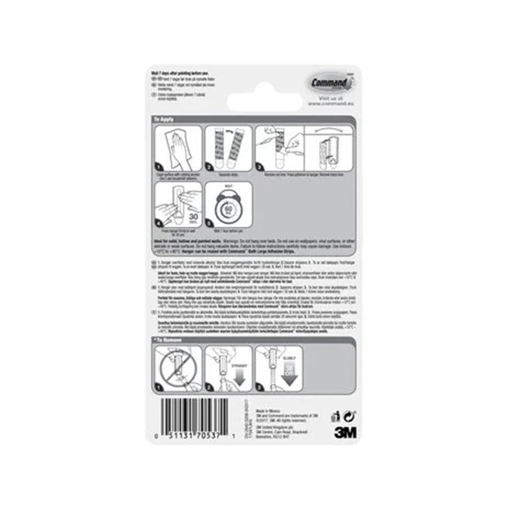 3M Command Wire Back Picture Hanger Large White 2.2kg Holding Power 17041
