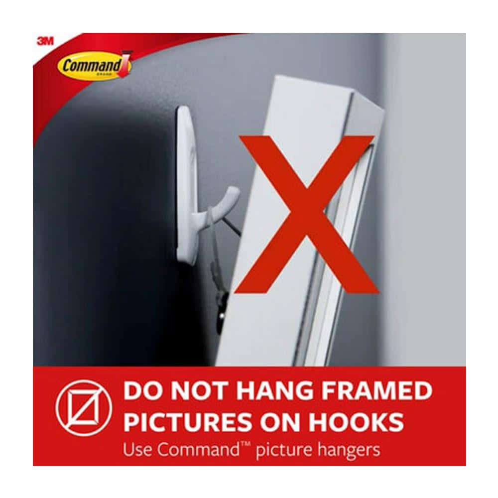 3M Command Micro Hooks Mini 225g Holding Power White Hooks with Strips