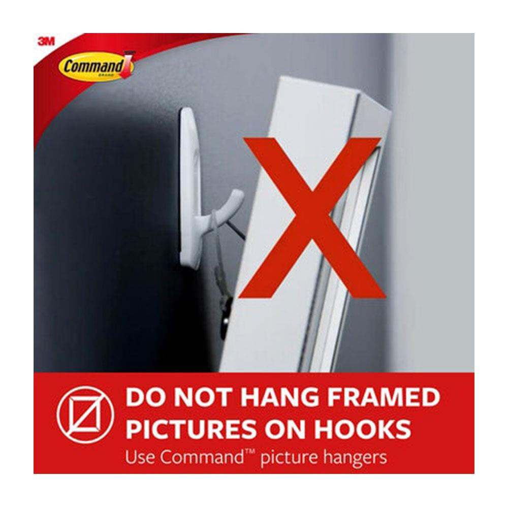 Command Wire Hooks Small 3M Damage-Free Hanging Hooks 225g White