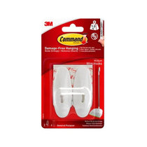 3M Command Medium Wire Hooks 1.3kg White 2 Hooks 4 Strips
