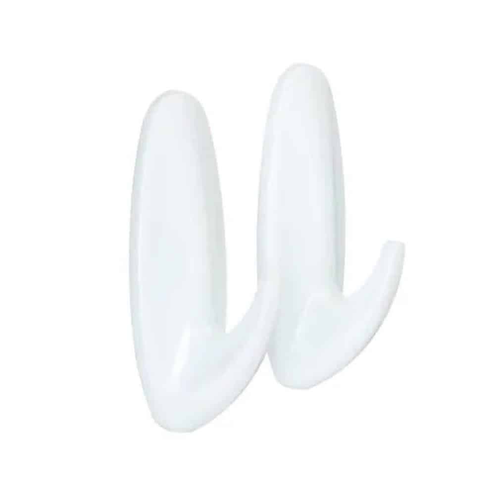 3M Command Designer Hooks Medium 2 Hooks And 4 Medium Strips 1.3kg Holding Power - White
