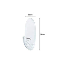 3M Command Clear Wall Hook 1.8kg with Adhesive Strips Large Transparent 17093CLR