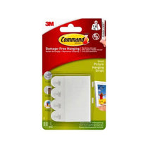 3M Command Picture Hanging Strips Small Set of 4 Strips 1.8kg Holding Capacity White Damage-Free Wall Hanging Solution