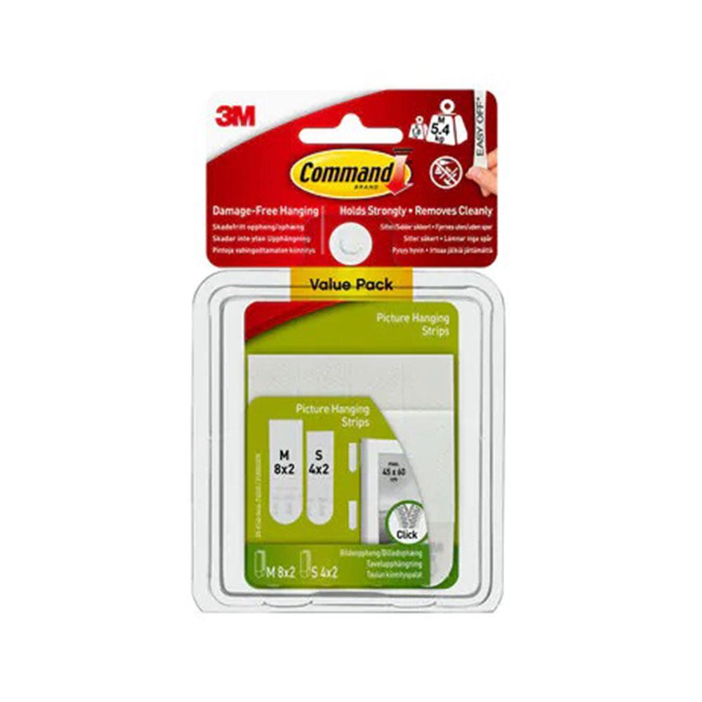 3M Command Picture Hanging Strips Value Pack Small Medium 17203