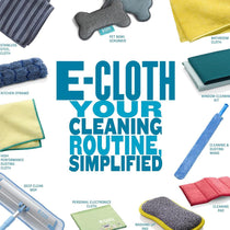 E-Cloth Kitchen Dish Cloths 32cm x 32cm 2 Pack Microfiber Cleaning Cloths Red Blue White
