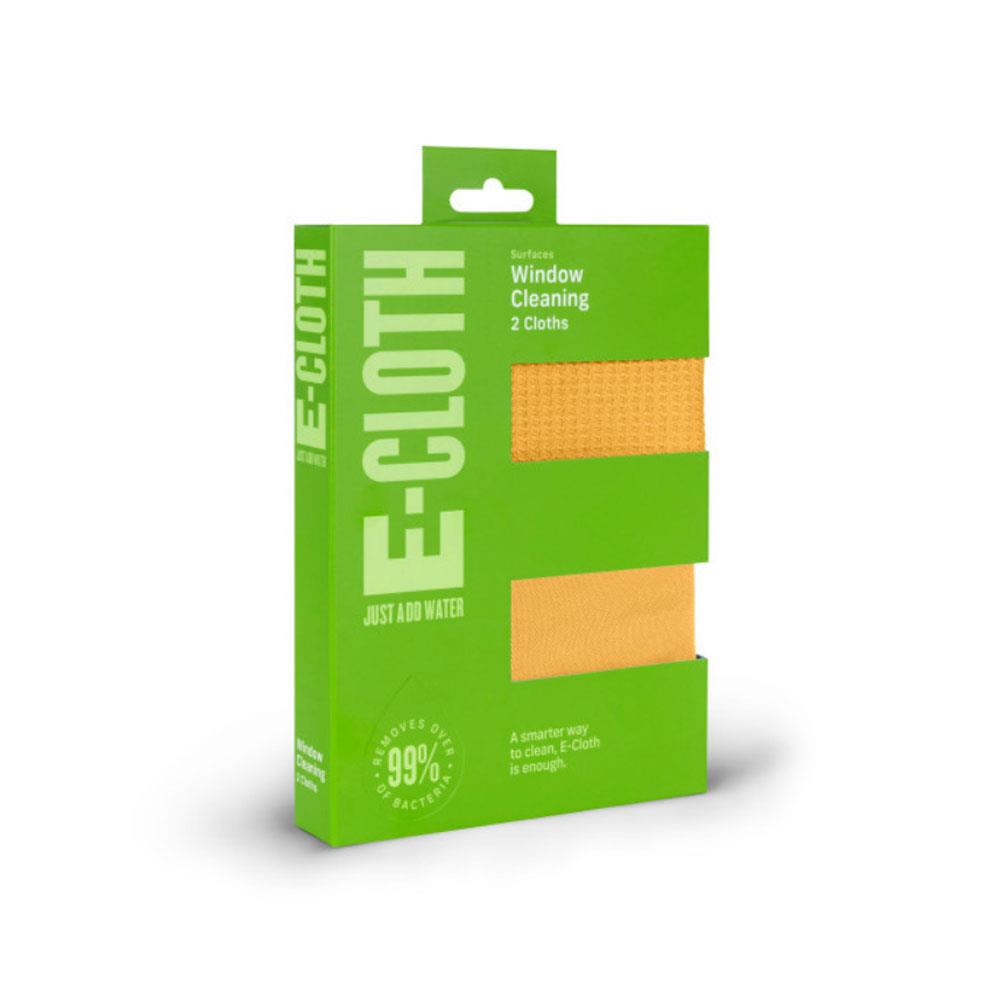 E-Cloth Surfaces Window Cleaning Cloths Window Cloth 40cm x 40cm Glass And Polishing Cloth 40cm x 50cm 2 Pack - Orange Main image