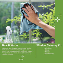 E-Cloth Surfaces Window Cleaning Cloths Window Cloth 40cm x 40cm Glass And Polishing Cloth 40cm x 50cm 2 Pack - Orange